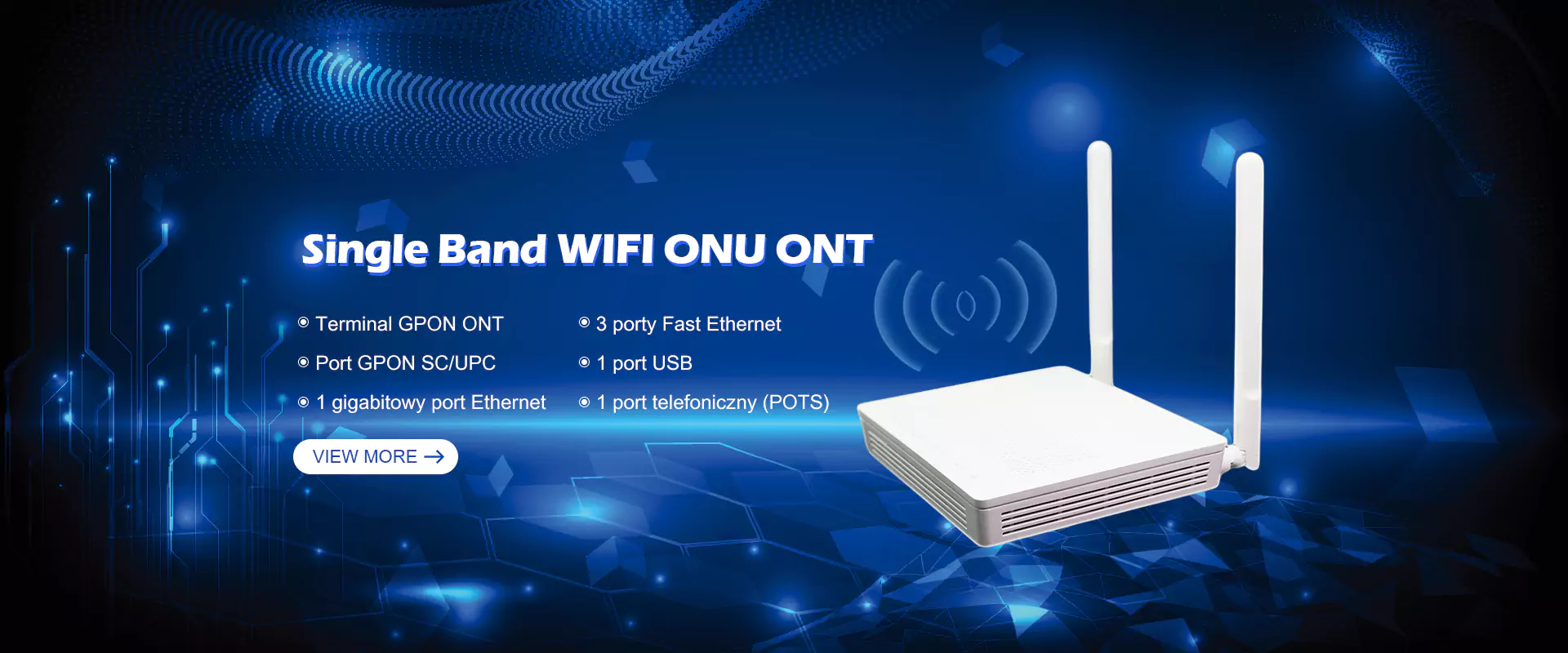 Pojedynczy zespół wifi ontu dostawca